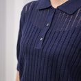 Gallery viewerに画像を読み込む, Midi Umi pattern knitting knit polo / 2-729852