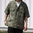 Gallery viewerに画像を読み込む, Nigel Cabourn OPEN COLLAR SHIRT LINEN TWILL / 80460011005