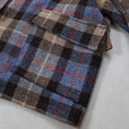 Gallery viewerに画像を読み込む, sillage fireman coat beige blue plaid harris tweed / SL25FW-FMJKHT-BBLCH