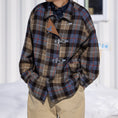 Gallery viewerに画像を読み込む, sillage fireman coat beige blue plaid harris tweed / SL25FW-FMJKHT-BBLCH