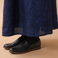 Gallery viewerに画像を読み込む, ICHI ANTIQUITÉS INDIGO LINEN SKIRT / 1100922