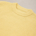 갤러리 뷰어로 이미지로드, sillage super fine wool ribbed crew yellow / SLEC-AZ-YL