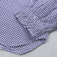 Load image into Gallery viewer, maison de soil HANDWOVEN COTTON/SILK GINGHAM CHECK FRILL COLLAR LONG SHIRT / NMDS26021