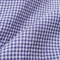 Load image into Gallery viewer, maison de soil HANDWOVEN COTTON/SILK GINGHAM CHECK FRILL COLLAR LONG SHIRT / NMDS26021