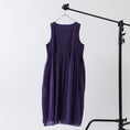 갤러리 뷰어로 이미지로드, maison de soil 80s ORGANIC COTTON VOILE NO/SLEEVE PULLOVER DRESS WITH MINI PINTUCK / NMDS26244