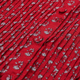 Load image into Gallery viewer, maison de soil 80s VOILE SMALL GENTIANA BLOCK PRINT CREW-NECK BUTTON F/SLEEVE SHIRT WITH PINTUCK / NMDS26252 (コピー)