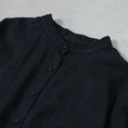Gallery viewerに画像を読み込む, maison de soil COTTON/SILK SELF FINE CHECK BANDED COLLAR SHIRTS WITH MINI PINTUCK / INMDS26711