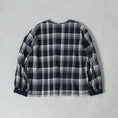 Gallery viewerに画像を読み込む, maison de soil HANDWOVEN HEAVY COTTON UNIQUE GINGHAM CHECK FRILL&PINTUCK SHIRTS WITH LACE / INMDS26742