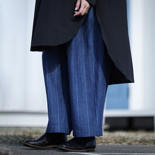 A PIECE OF LIBRARY インディゴリネンヴォヤージュパンツ / 526107