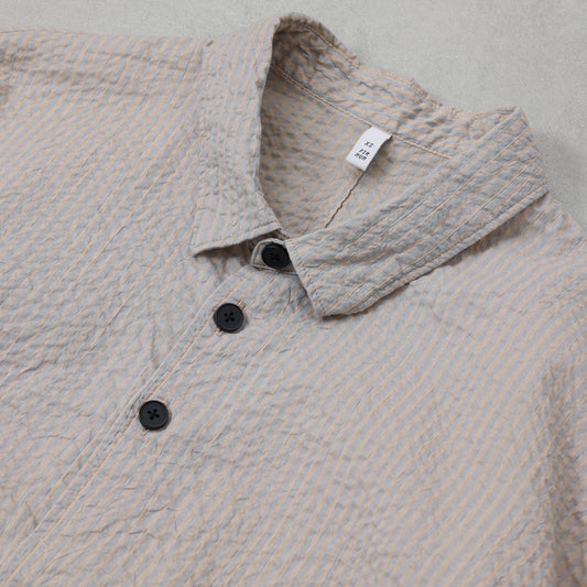FIRMUM ストライプハーフスリーブシャツ / LE_FR1206S5