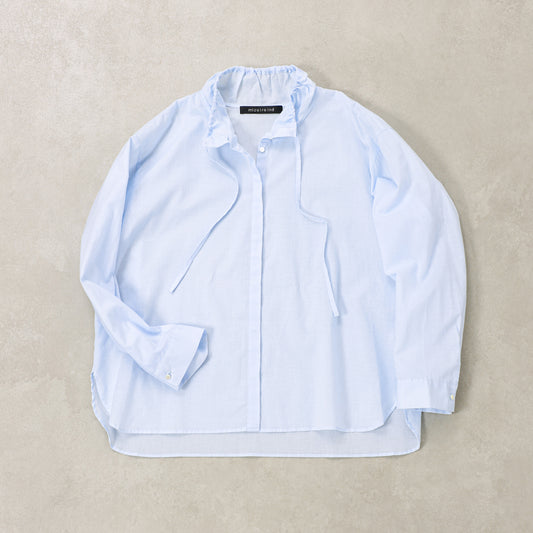 mizuiro ind ギャザースタンドカラーシャツ / 3-230106