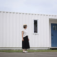 Gallery viewerに画像を読み込む, maison de soil POWER LOOM COTTON DOBIE CHECK FLOWER HAND SCREEN PRINT FRENCH/SL FRILL COLLAR SHIRTS / INMDS26092
