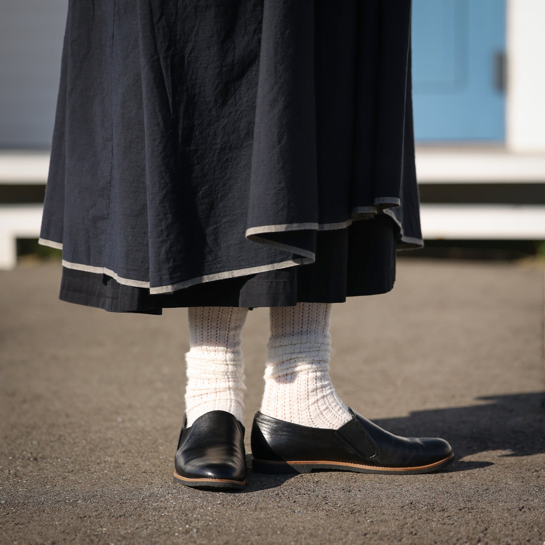 maison de soil mini pintuck banded collar shirt dress / S4725724000