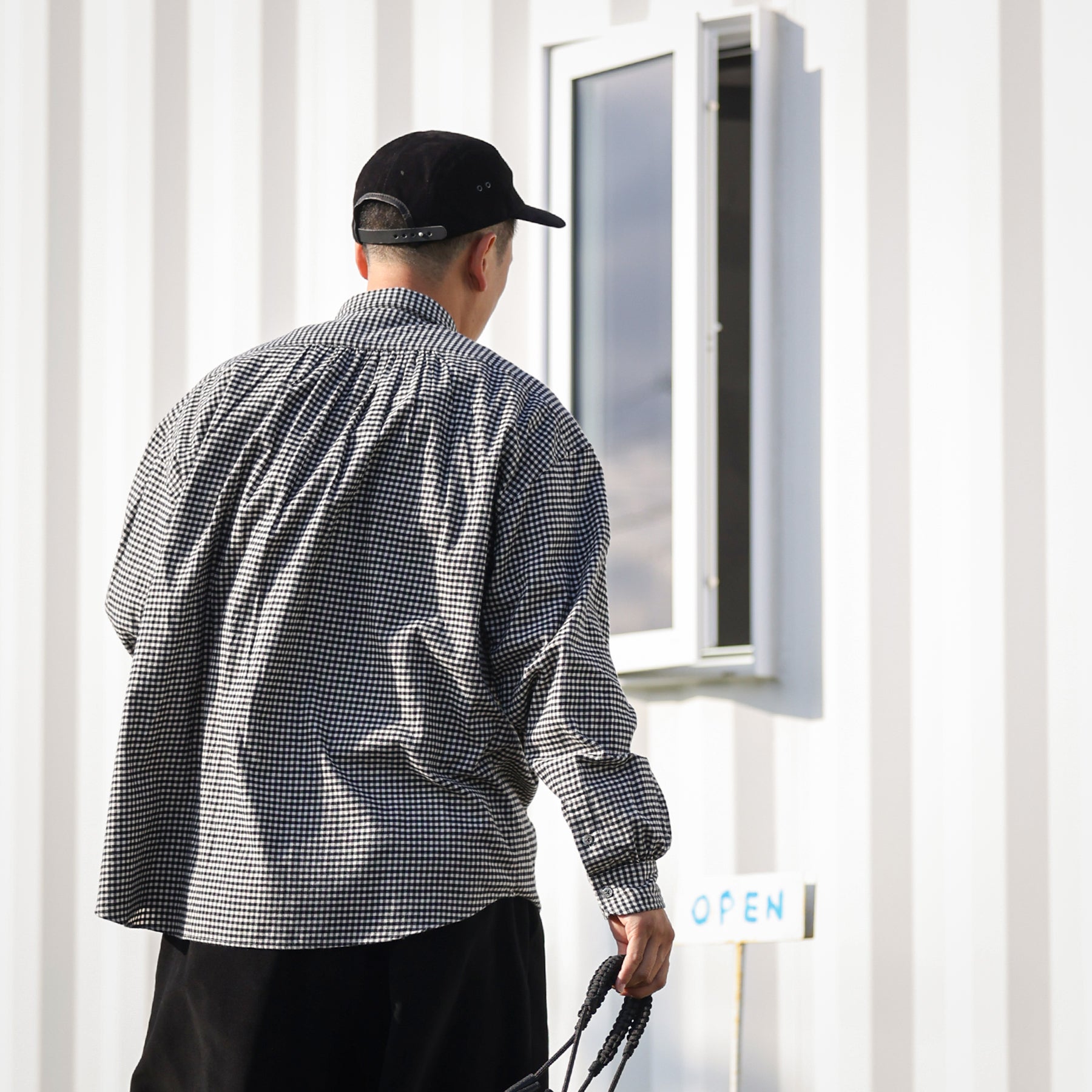 Porter Classic  ROLL UP FLANNEL GINGHAM CHECK SHIRT / PC-016-3042