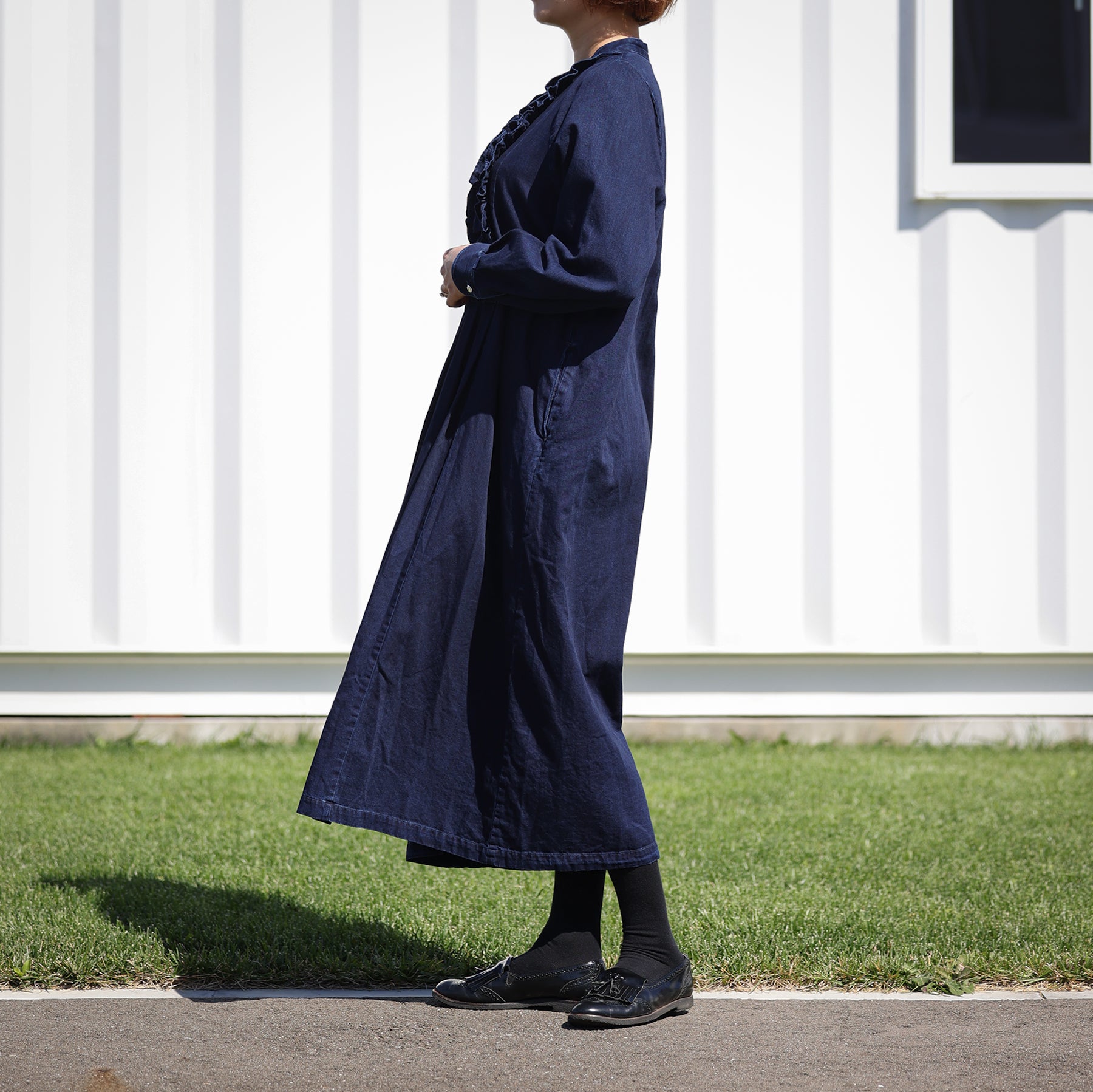 A PIECE OF LIBRARY バイオレットブルーミレーワンピース / 825502