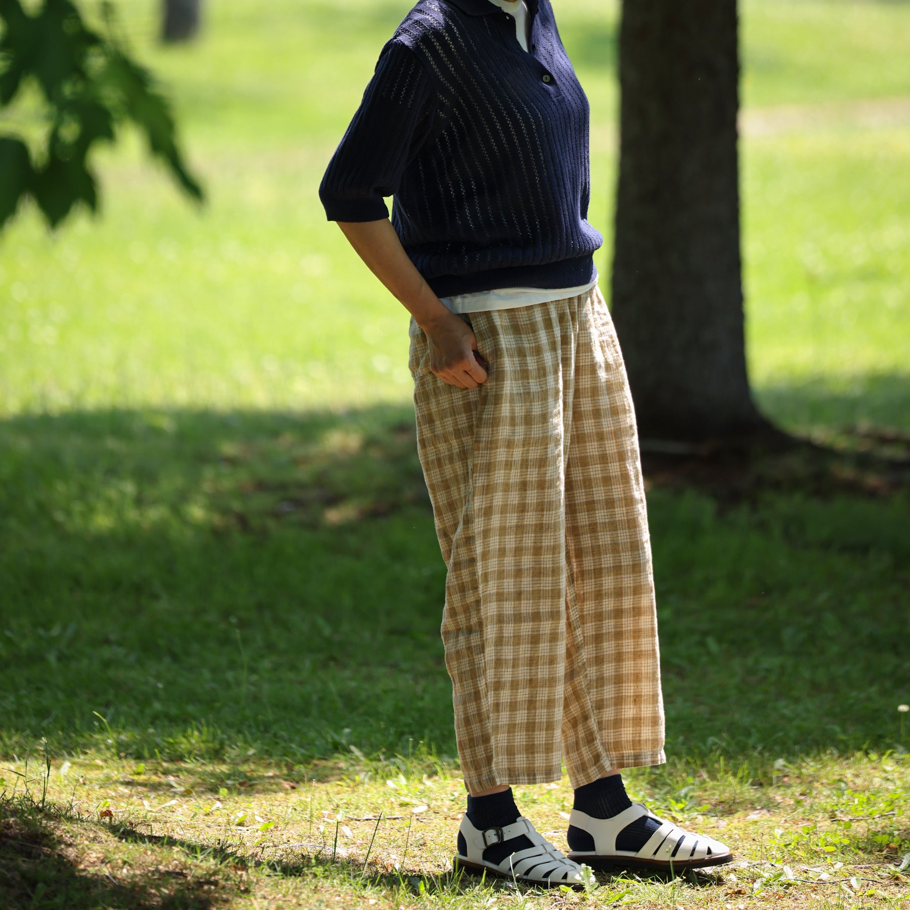 Midi Umi pattern knitting knit polo / 2-729852