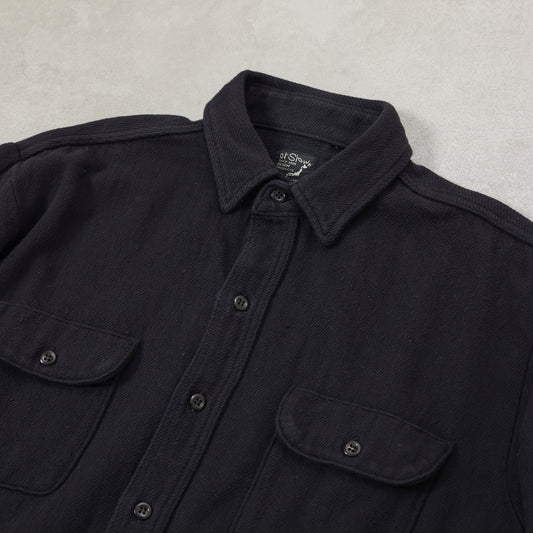 orSlow VINTAGE FIT BLACK FLANNEL SHIRT / 03-V8072-61