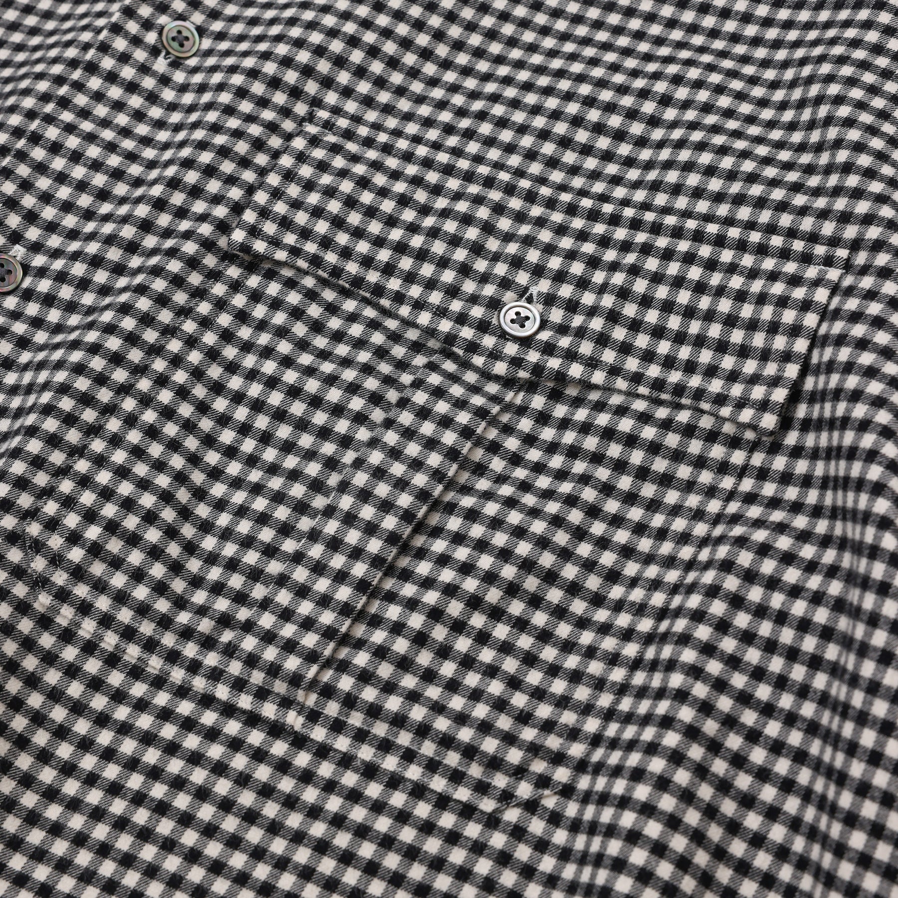 Porter Classic  ROLL UP FLANNEL GINGHAM CHECK SHIRT / PC-016-3042