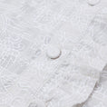 Load image into Gallery viewer, maison de soil POWER LOOM COTTON DOBIE CHECK FLOWER HAND SCREEN PRINT FRENCH/SL FRILL COLLAR SHIRTS / INMDS26092
