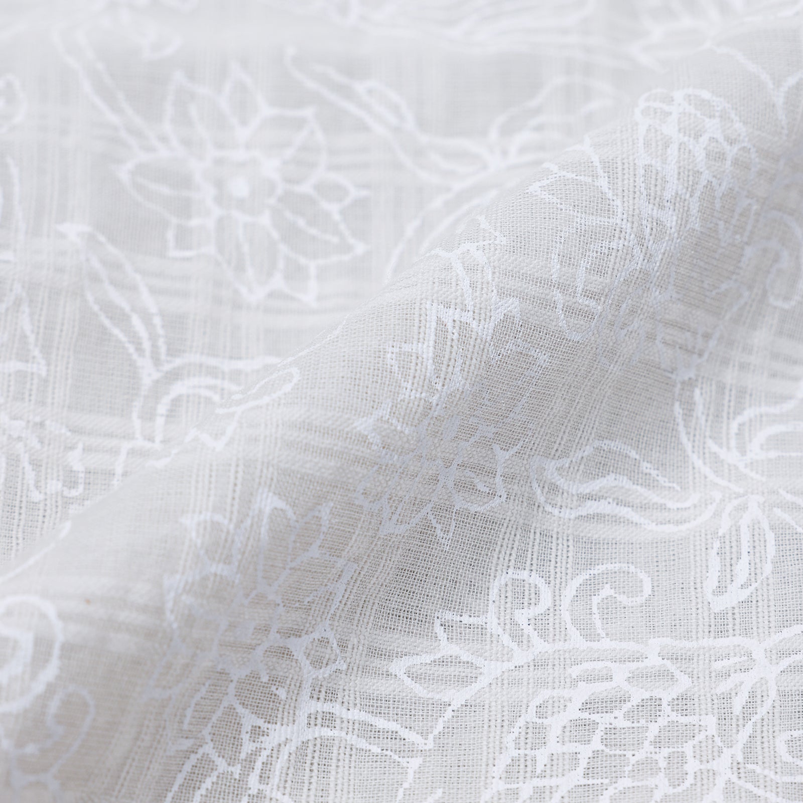 maison de soil POWER LOOM COTTON DOBIE CHECK FLOWER HAND SCREEN PRINT FRENCH/SL FRILL COLLAR SHIRTS / INMDS26092