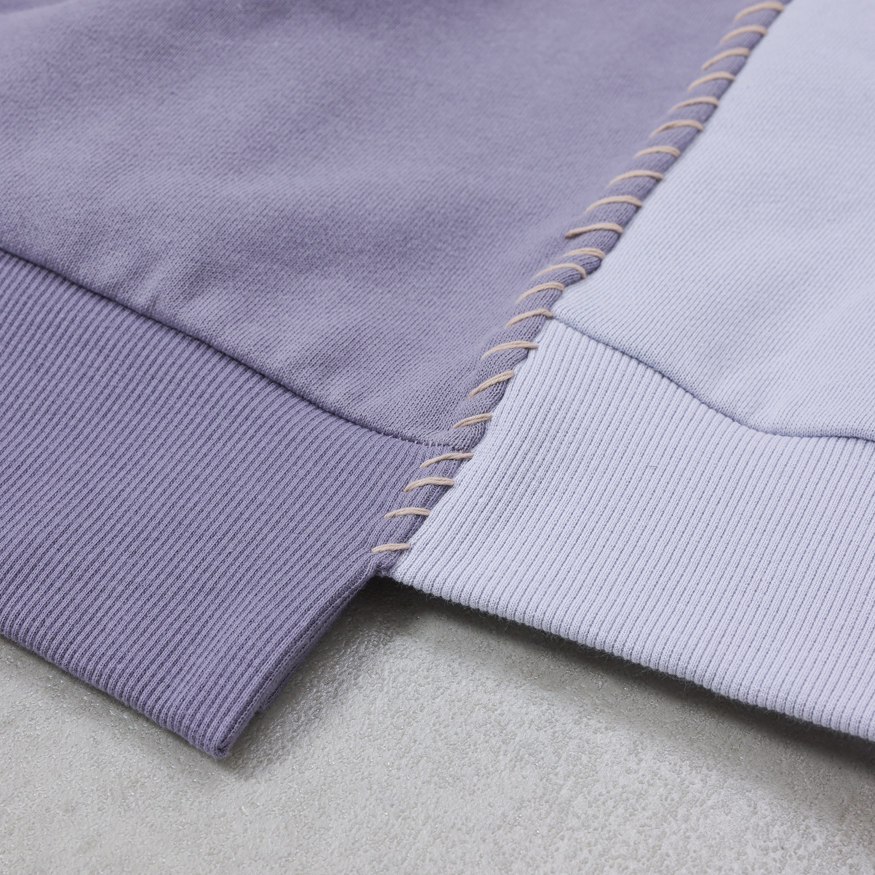 KUON SASHIKO DOCKING SWEATSHIRT / 116CS01DB52