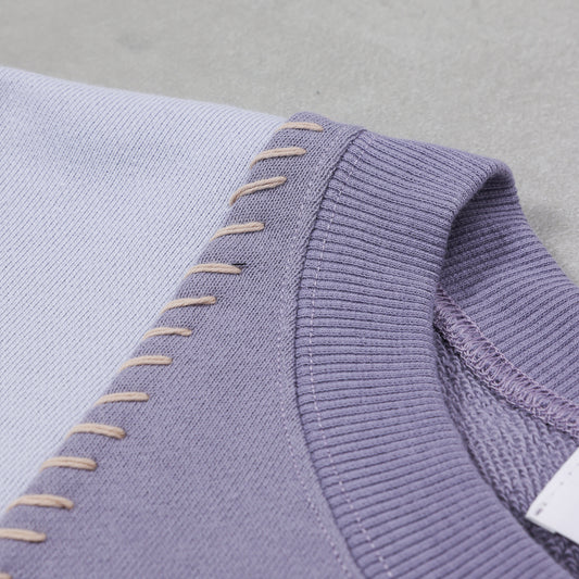 KUON SASHIKO DOCKING SWEATSHIRT / 116CS01DB52