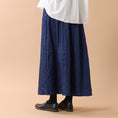 Gallery viewerに画像を読み込む, ICHI ANTIQUITÉS INDIGO LINEN SKIRT / 1100922
