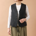 Gallery viewerに画像を読み込む, A PIECE OF LIBRARY ソリッドリネンヴォヤージュベスト / 726108
