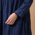 Gallery viewerに画像を読み込む, ICHI ANTIQUITÉS INDIGO LINEN DRESS / 1100921
