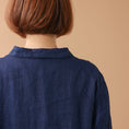 Gallery viewerに画像を読み込む, ICHI ANTIQUITÉS INDIGO LINEN DRESS / 1100921
