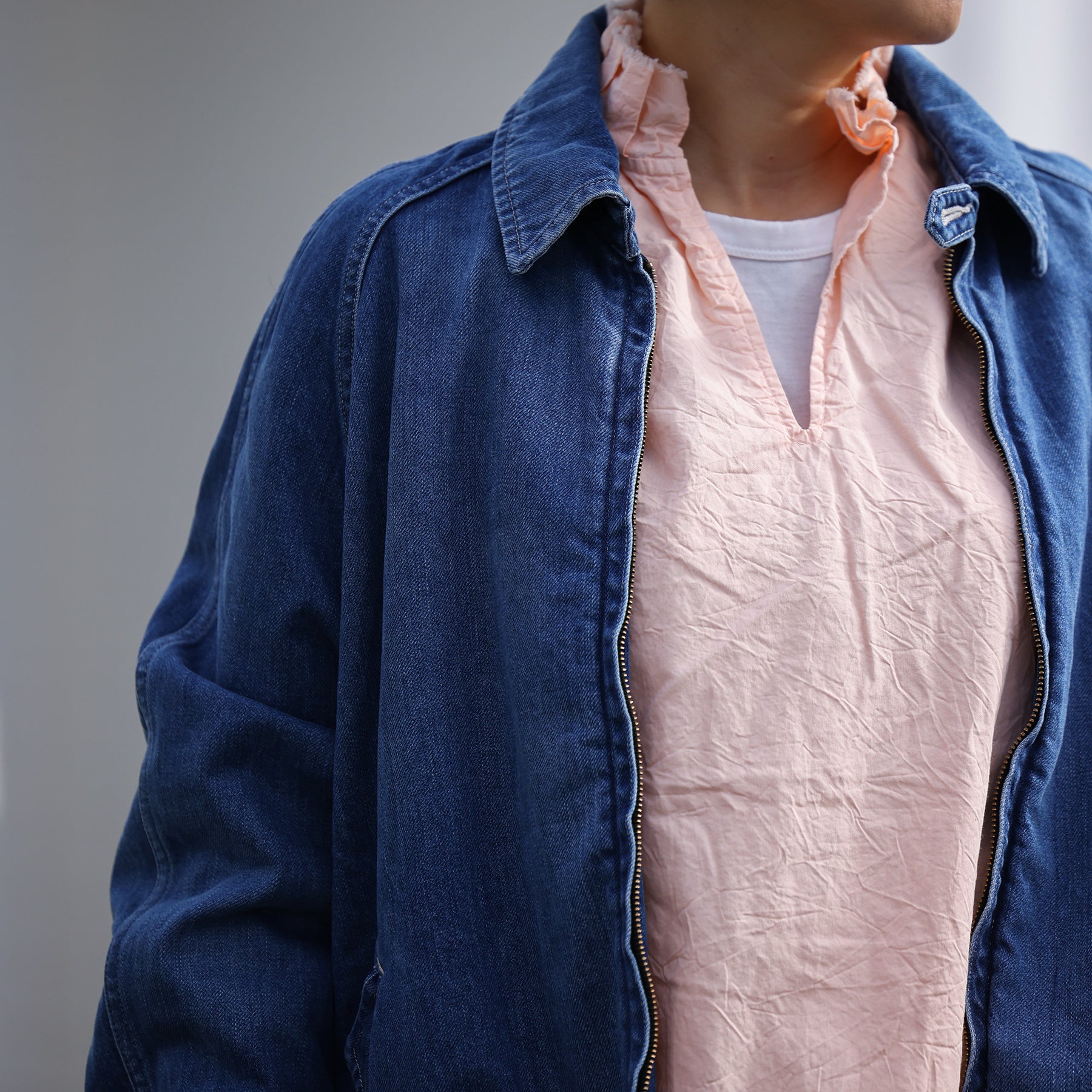 Veritecoeur ユニセックスデニムブルゾン / VC-2772U