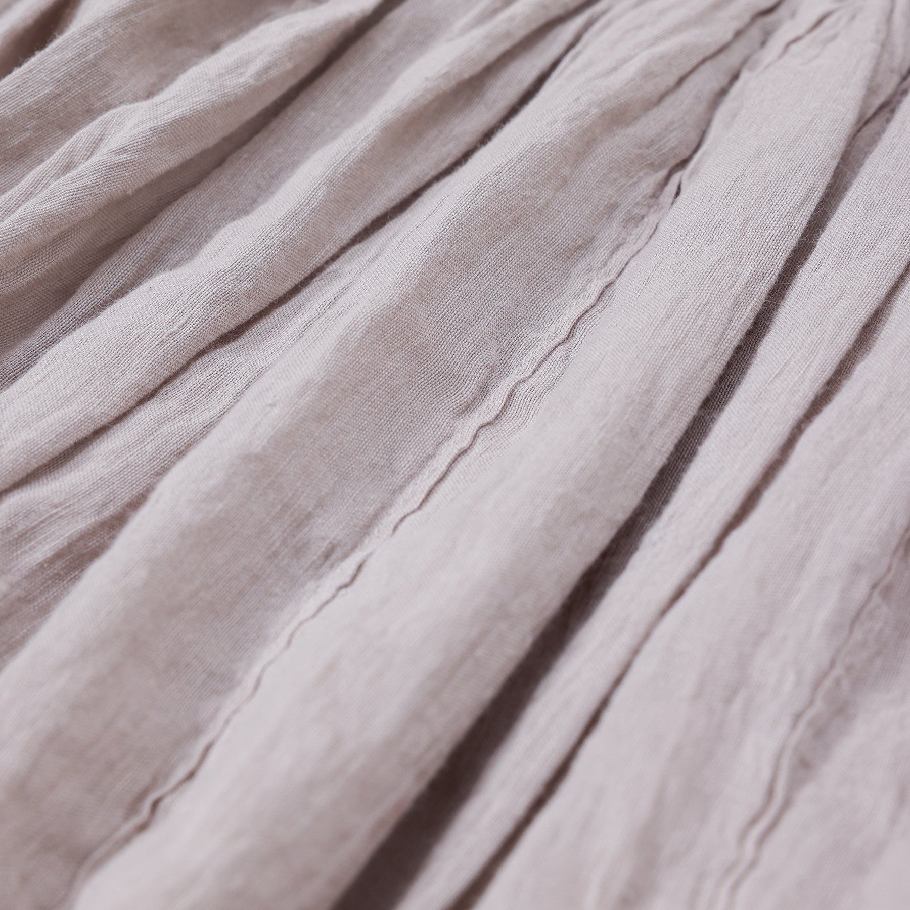 maison de soil  60s AUTOLOOM LINEN/COTTON PLAIN OVERDYE GATHERED SKIRT / INMDS26012D