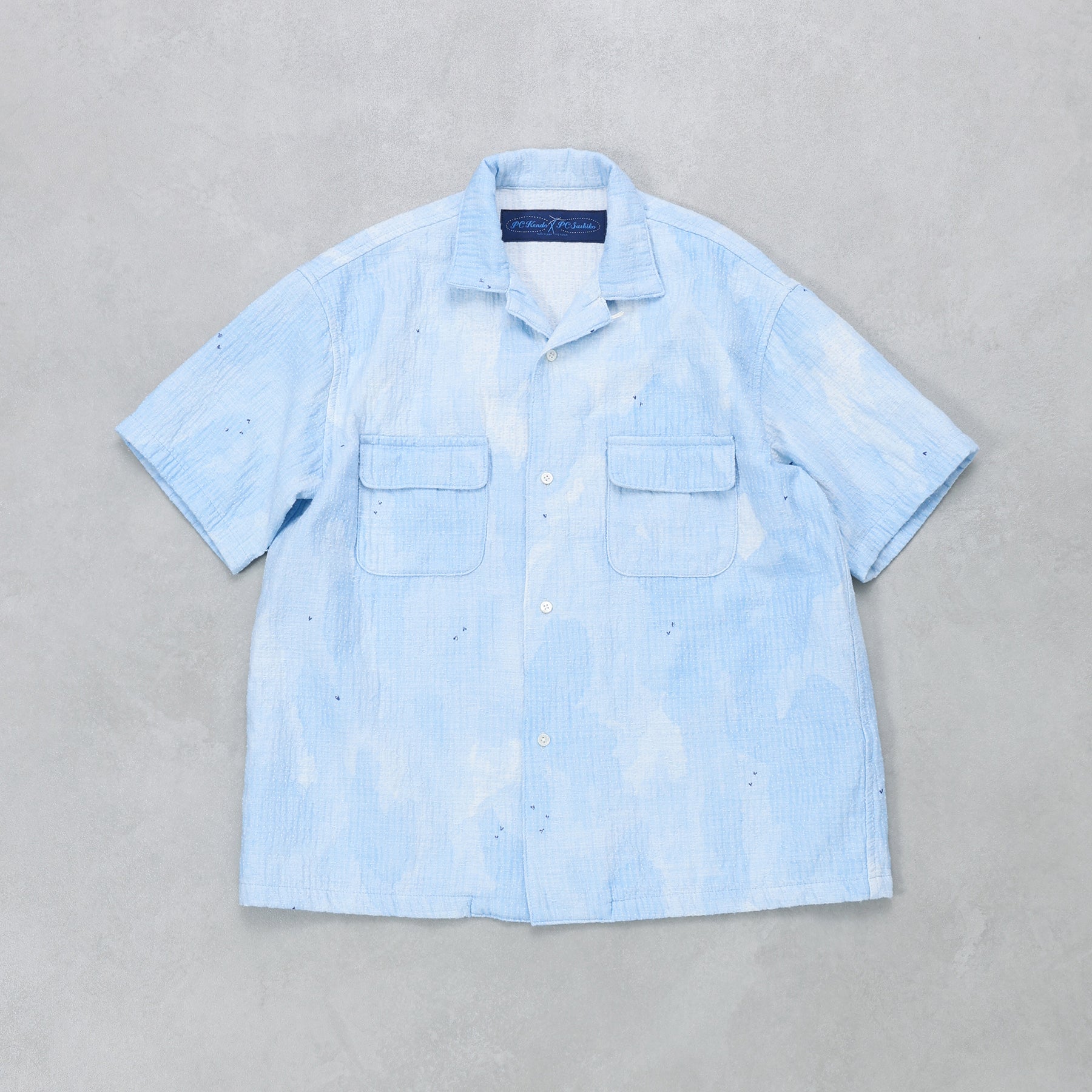 Porter Classic PAINTED SASHIKO WATERCOLOR KAIKIN SHIRT / PC-059-3821