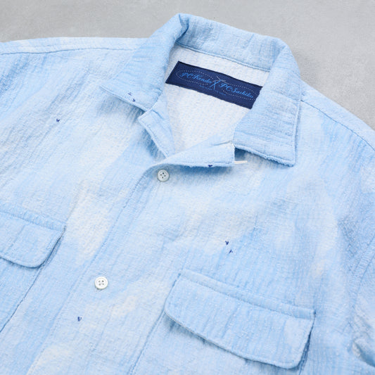 Porter Classic PAINTED SASHIKO WATERCOLOR KAIKIN SHIRT / PC-059-3821