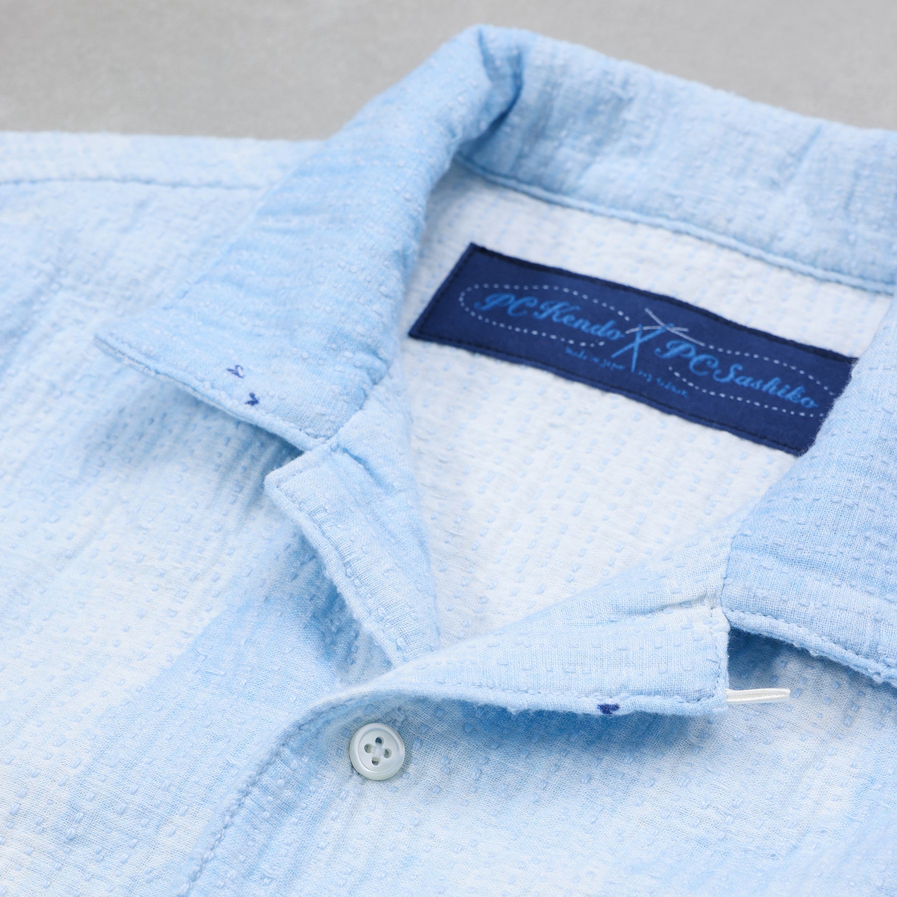 Porter Classic PAINTED SASHIKO WATERCOLOR KAIKIN SHIRT / PC-059-3821