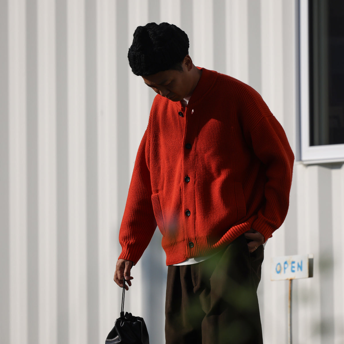 THE DAY MERINO WOOL KNIT BLOUSON / D26AW-03003