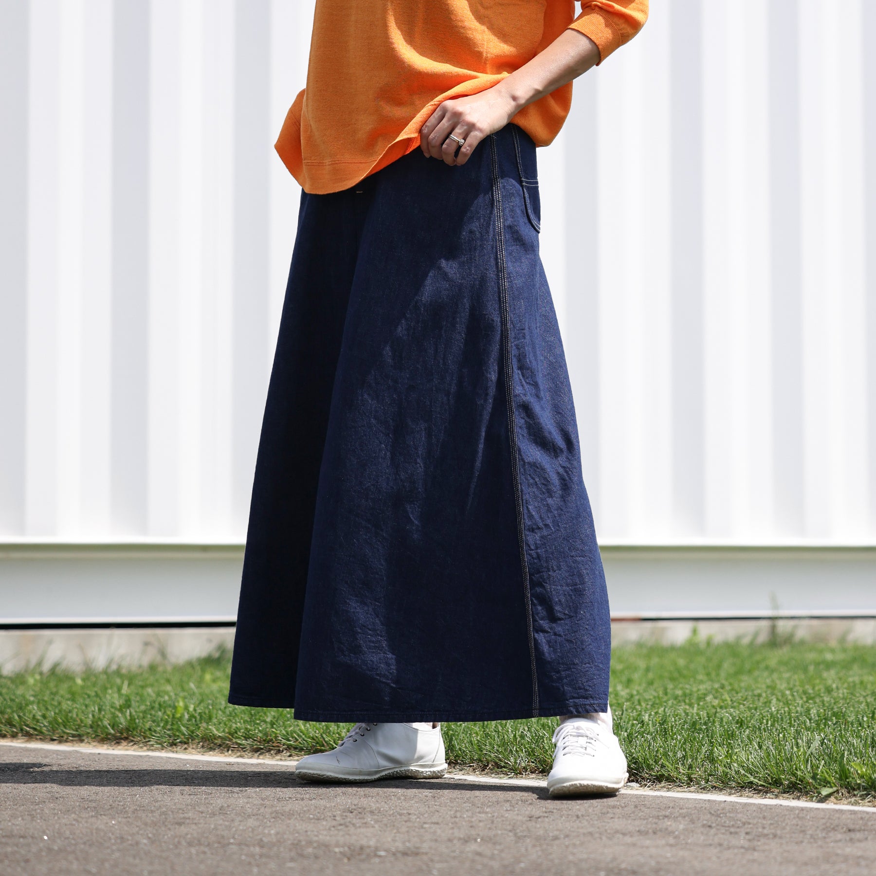 orSlow DENIM PAINTER LONG SKIRT / 00-4127-81