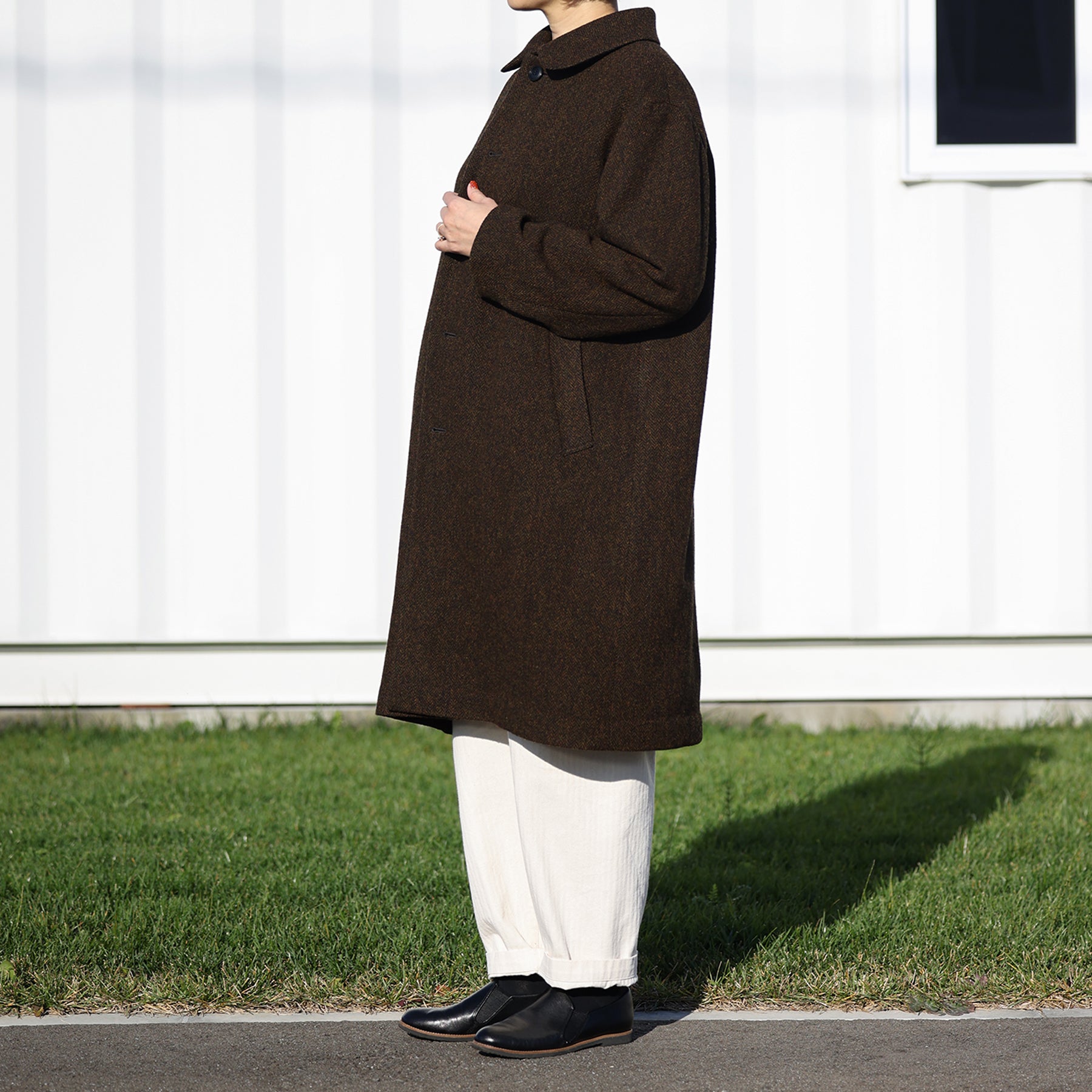 A PIECE OF LIBRARY ウールヘリンボンスミスコート / 725507