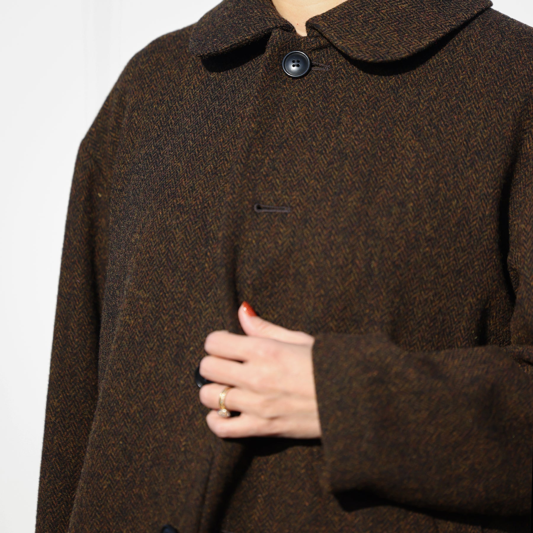 A PIECE OF LIBRARY ウールヘリンボンスミスコート / 725507