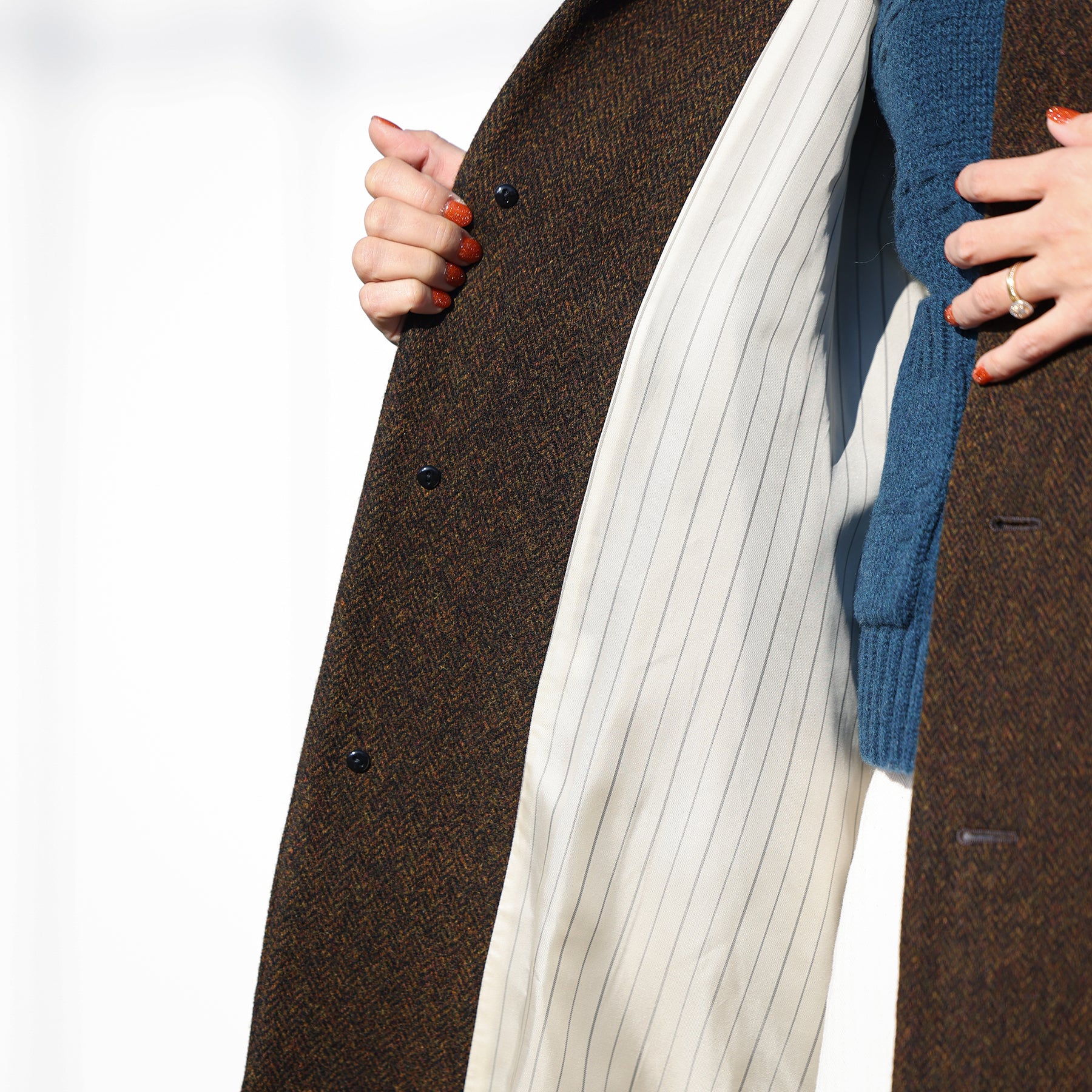 A PIECE OF LIBRARY ウールヘリンボンスミスコート / 725507