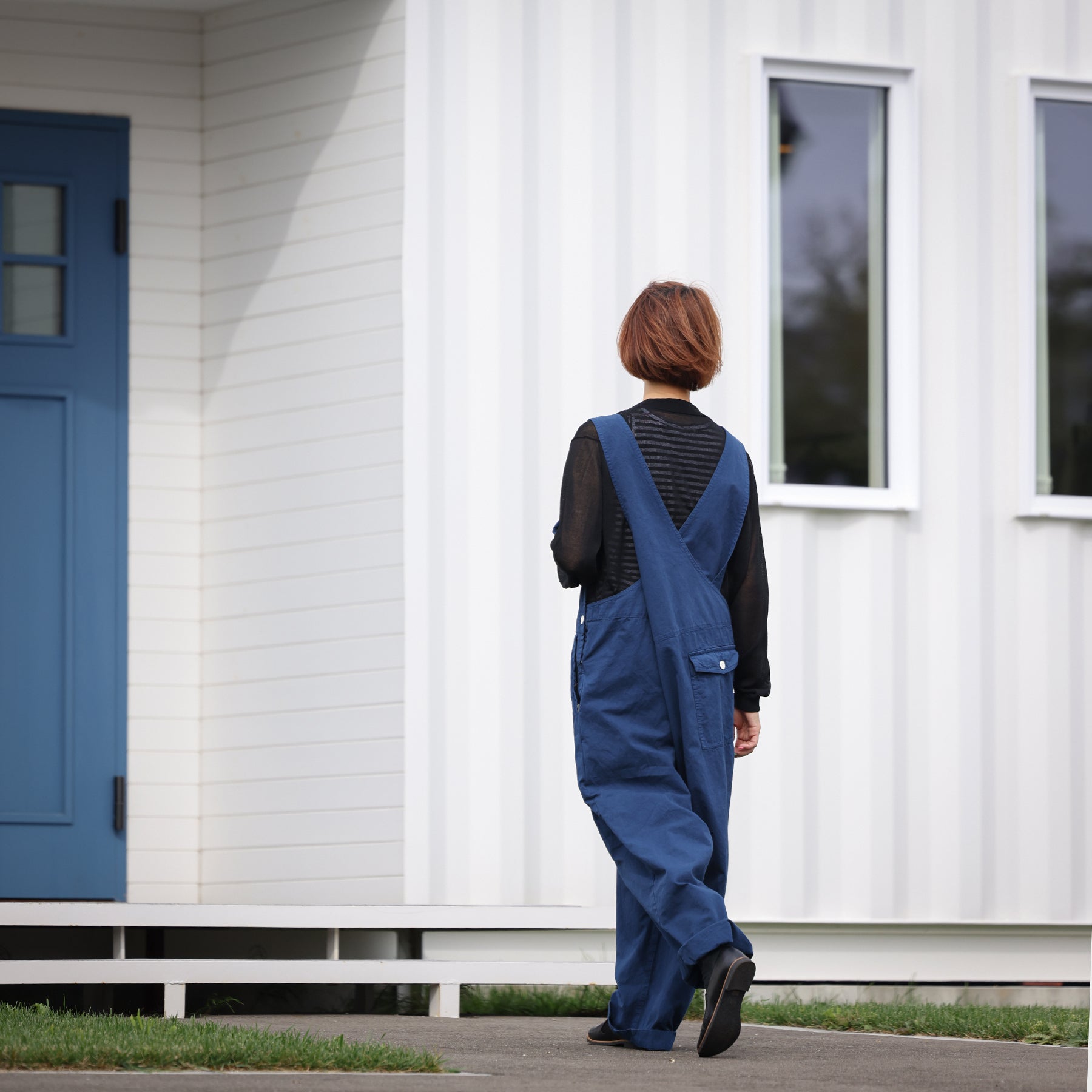 Veritecoeur ガーメントダイクロスバックオーバーオール / VC-2759