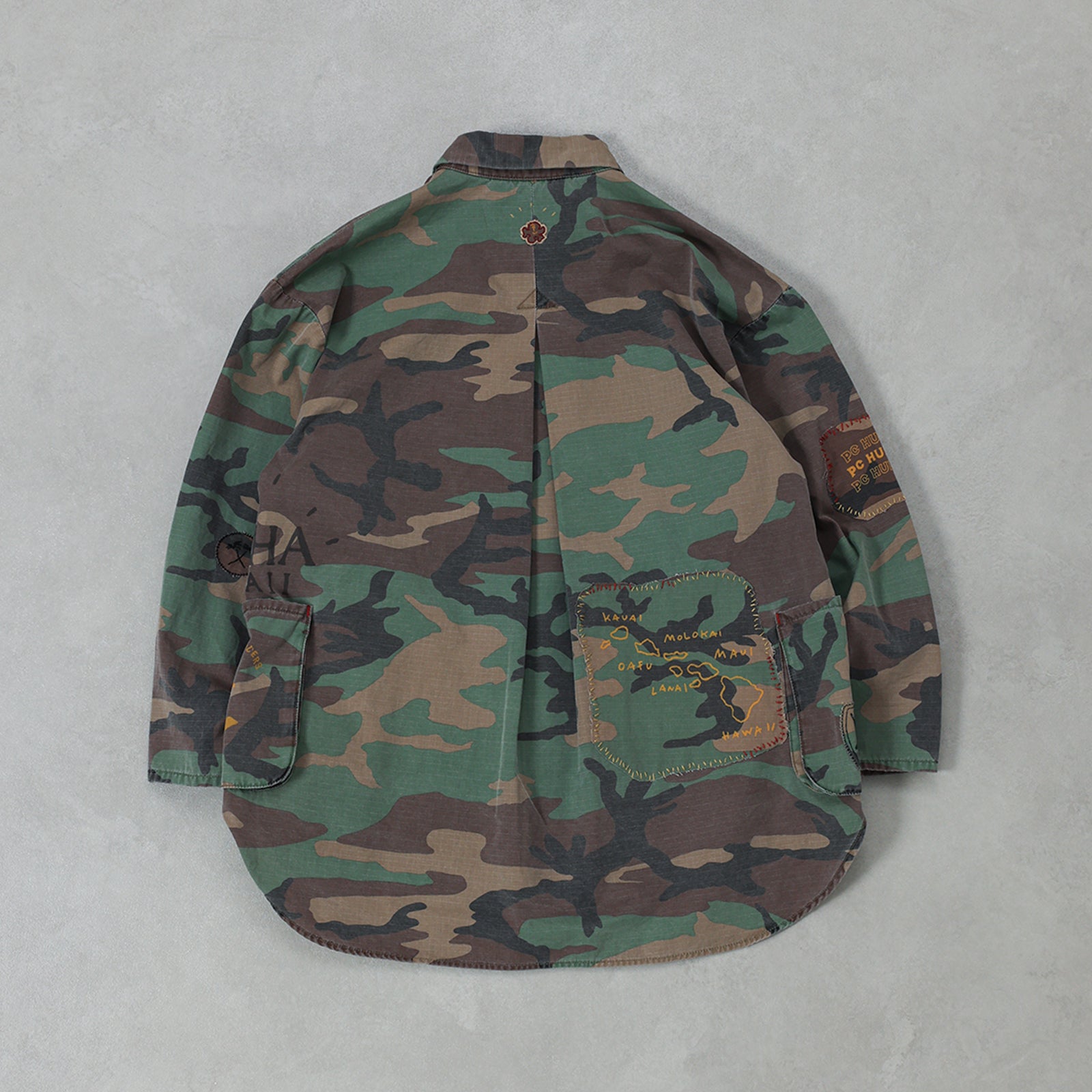 PORTER CLASSIC ALOHA CAMOUFLAGE SHIRT JACKET/ PC-008-3880