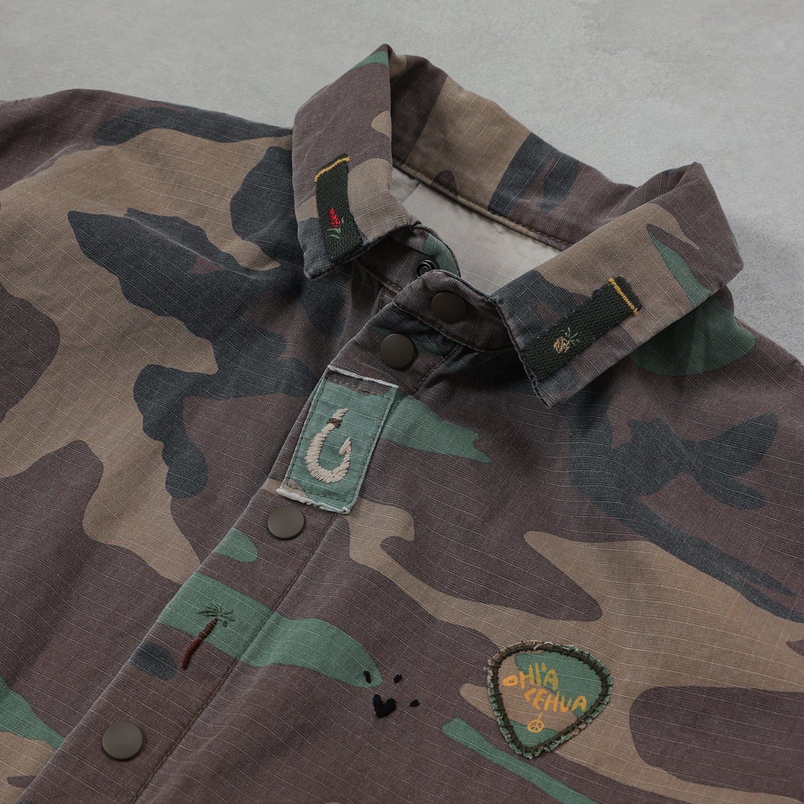 PORTER CLASSIC ALOHA CAMOUFLAGE SHIRT JACKET/ PC-008-3880