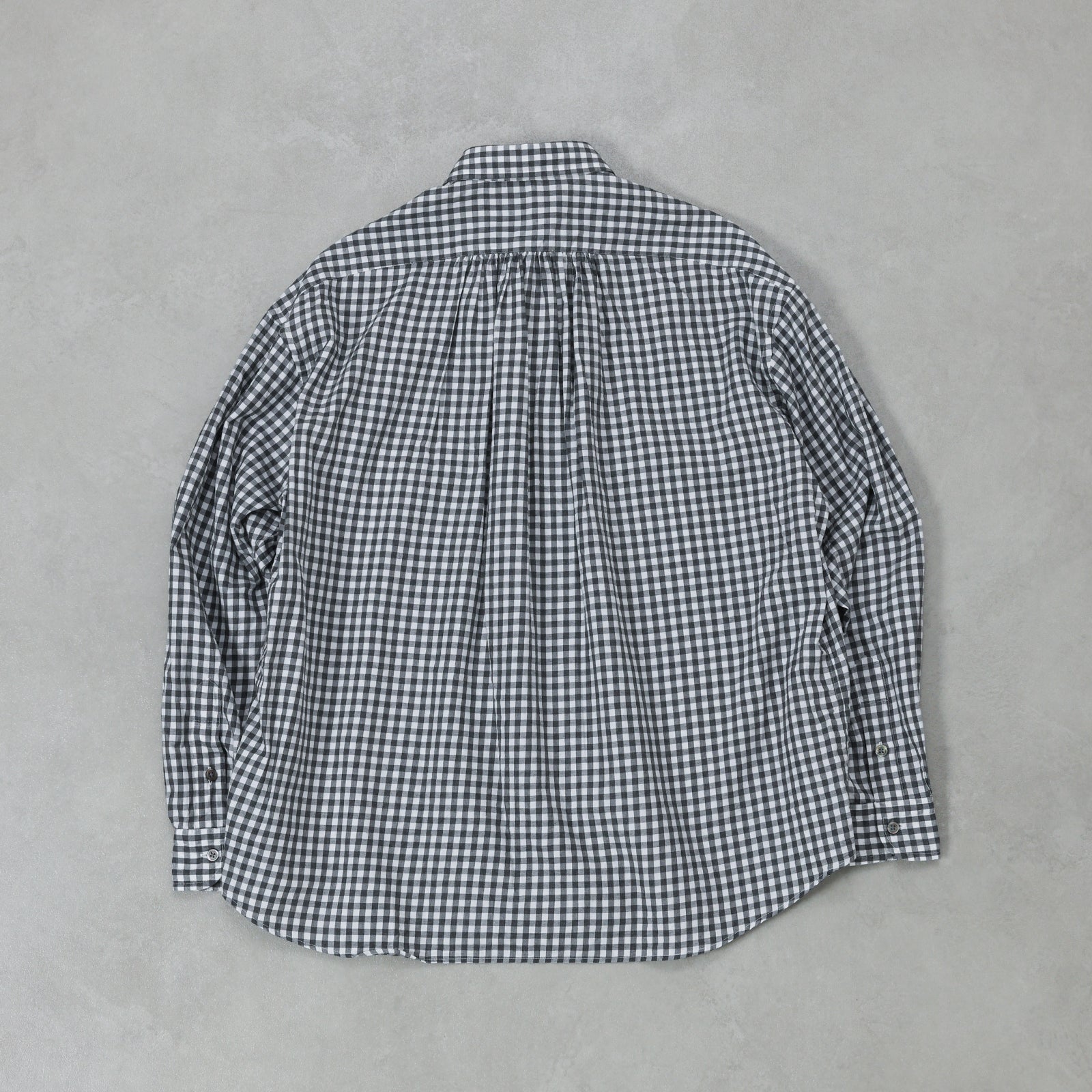 PORTER CLASSIC ROLL UP HEATHER GINGHAM CHECK SHIRT/ PC-016-3968