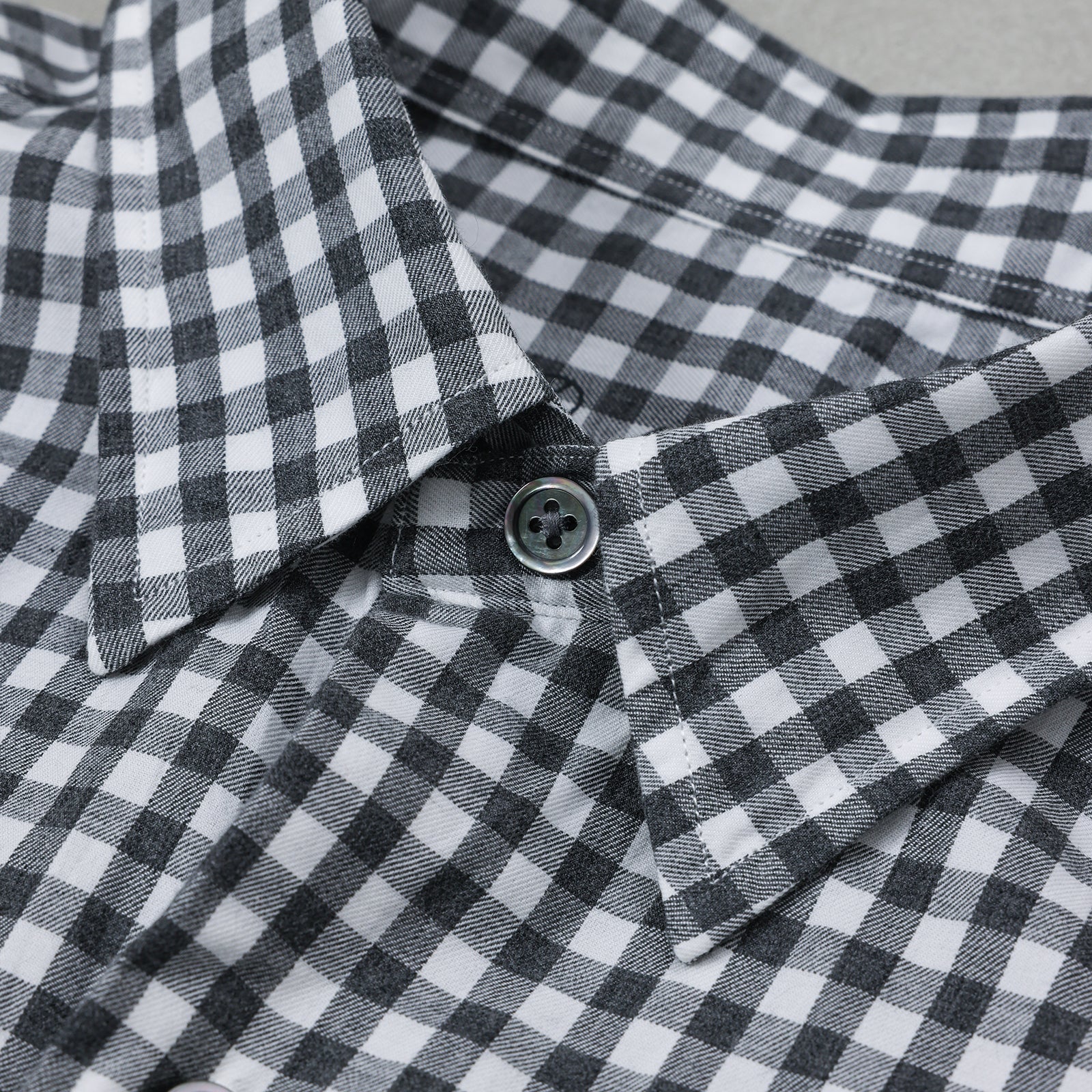 PORTER CLASSIC ROLL UP HEATHER GINGHAM CHECK SHIRT/ PC-016-3968
