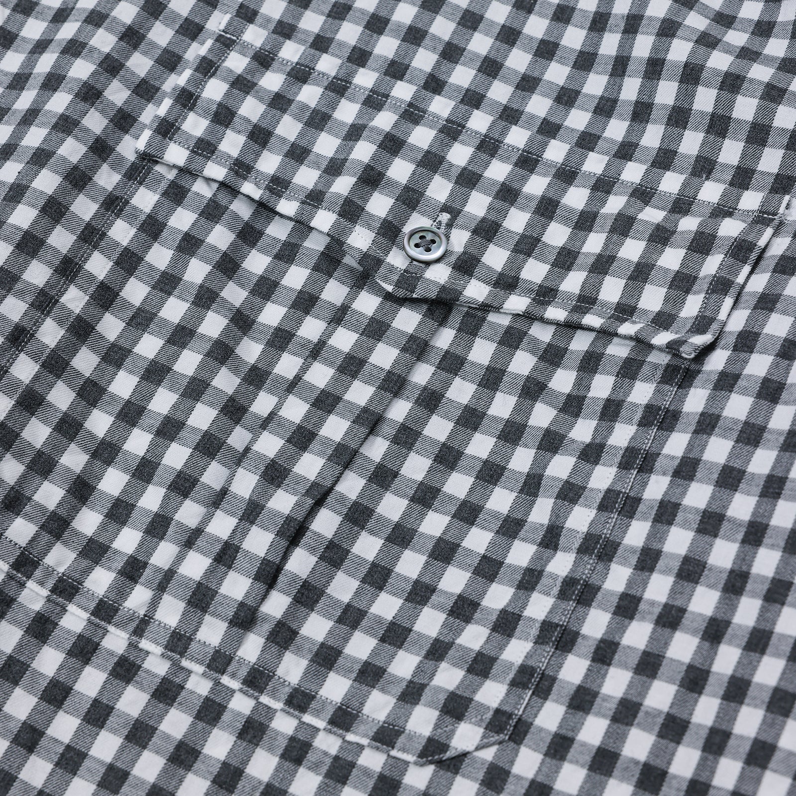 PORTER CLASSIC ROLL UP HEATHER GINGHAM CHECK SHIRT/ PC-016-3968