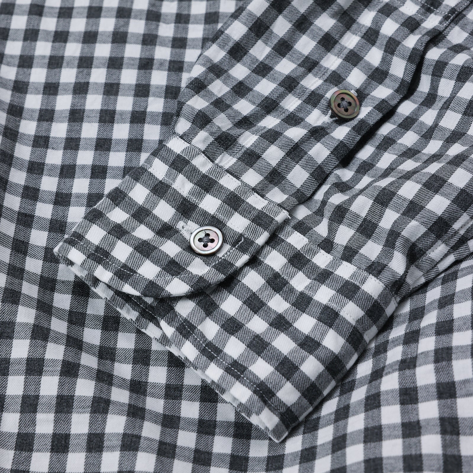 PORTER CLASSIC ROLL UP HEATHER GINGHAM CHECK SHIRT/ PC-016-3968