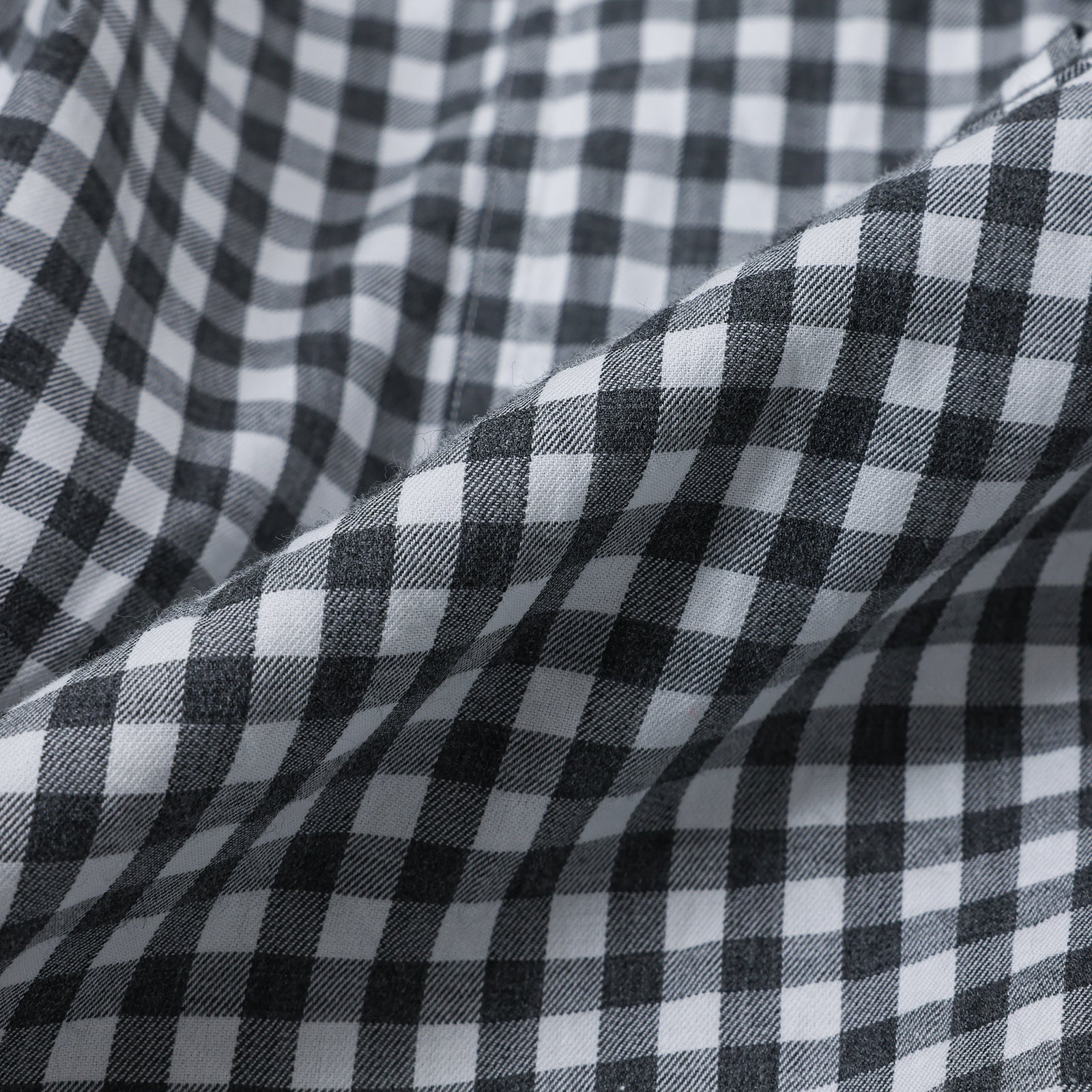 PORTER CLASSIC ROLL UP HEATHER GINGHAM CHECK SHIRT/ PC-016-3968