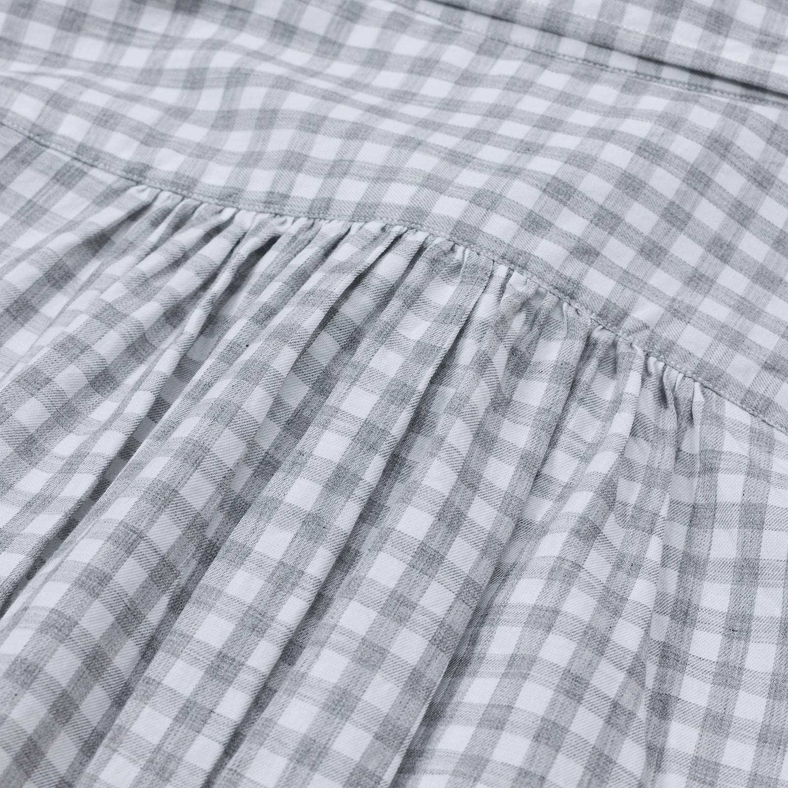 PORTER CLASSIC ROLL UP HEATHER GINGHAM CHECK SHIRT/ PC-016-3968