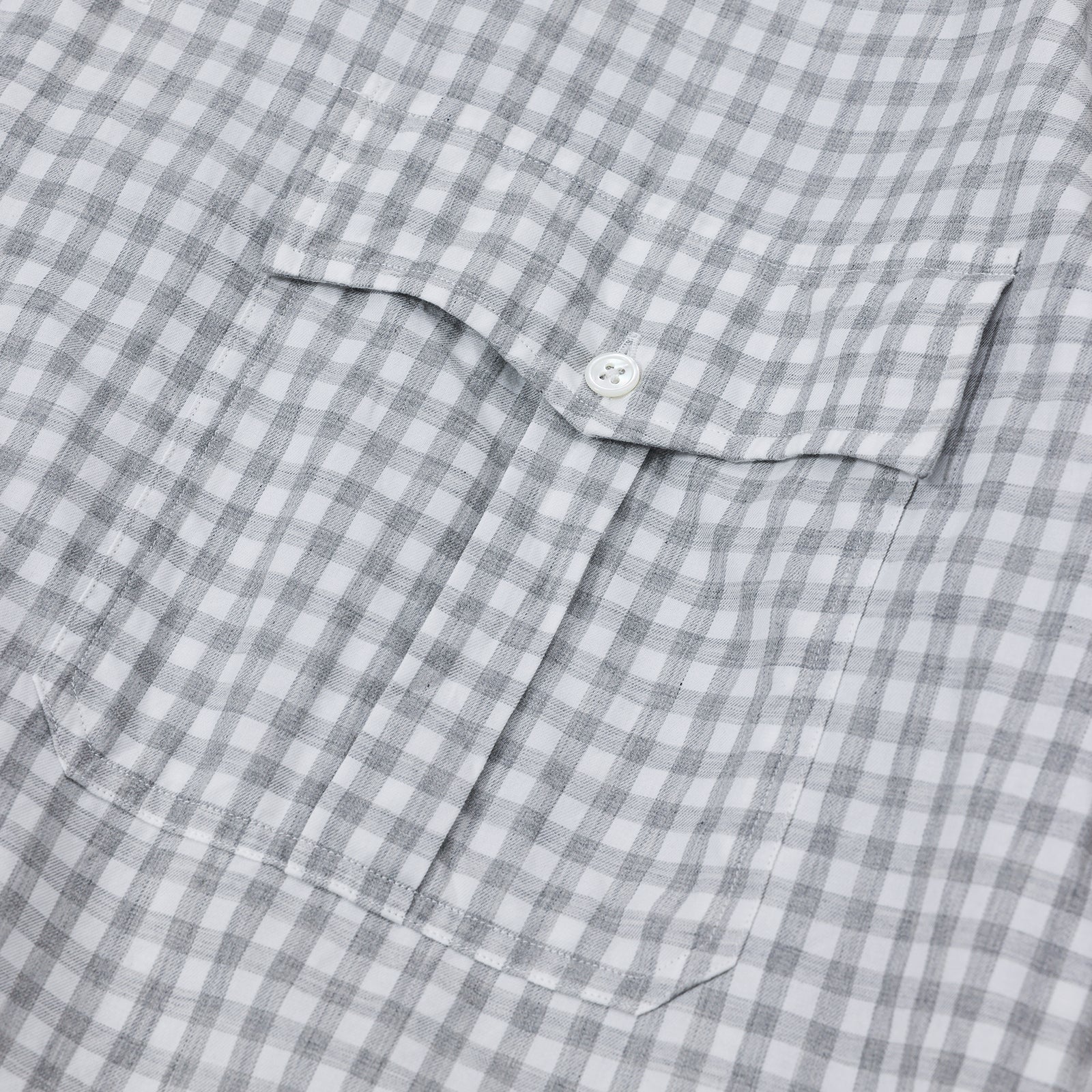 PORTER CLASSIC ROLL UP HEATHER GINGHAM CHECK SHIRT/ PC-016-3968